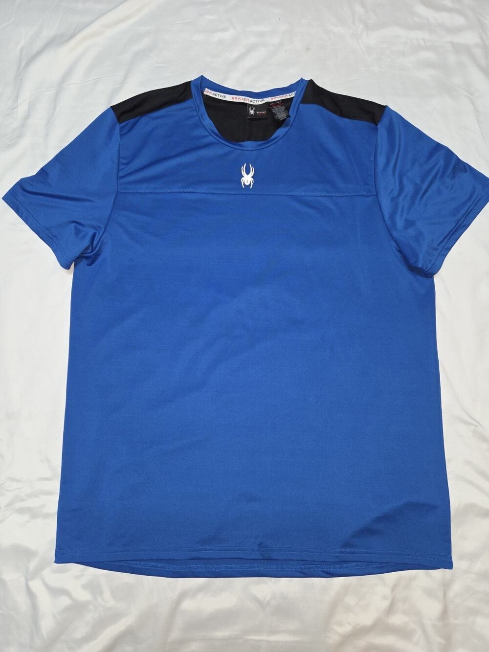 Spyder Active Men's Short-Sleeve T-Shirt Size XXL Blue and Black
